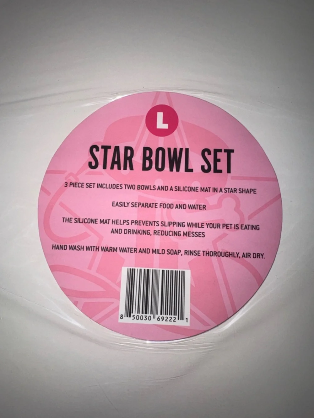 Jeffree Star pink star Shaped Divided dog bowls and mat